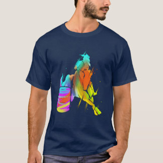 Barrel Racing Pferdereiten Rodeo Colorful Cowgirl T-Shirt