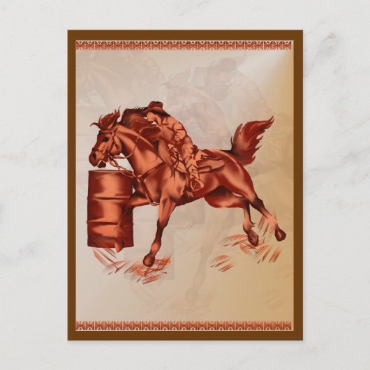 Barrel Racing_Post-Karte Postkarte (Vorderseite)