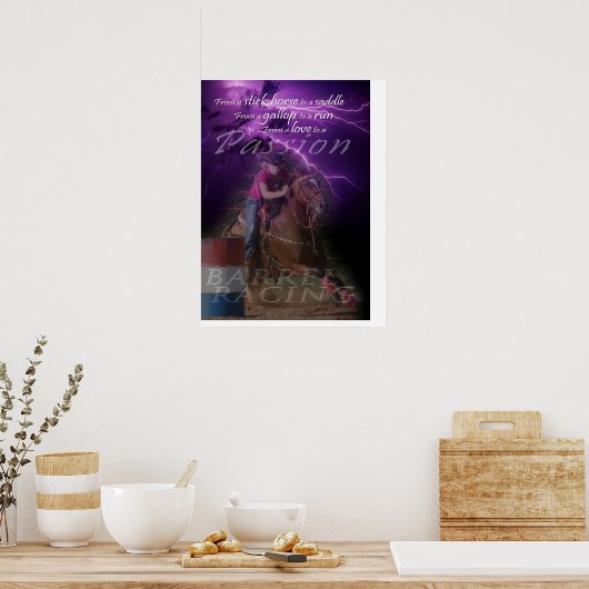 Barrel Racing Poster (Küche)