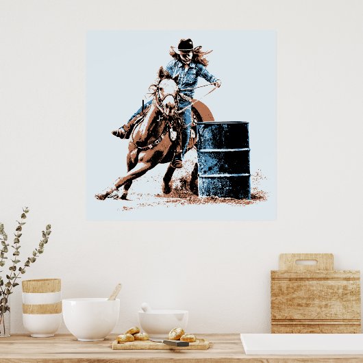 Barrel Racing Poster (Küche)