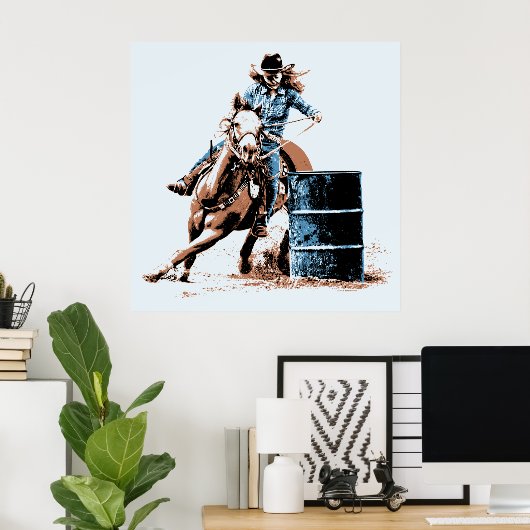Barrel Racing Poster (Heimbüro)