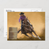 Barrel Racing Postkarte (Vorne/Hinten)