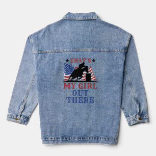 Barrel Racing Proud Mama Vater Parent, das ist mei Jeansjacke
