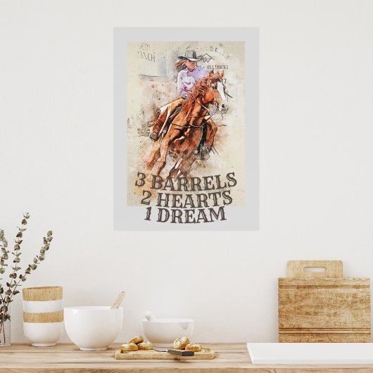 Barrel Racing Quote Poster (Küche)