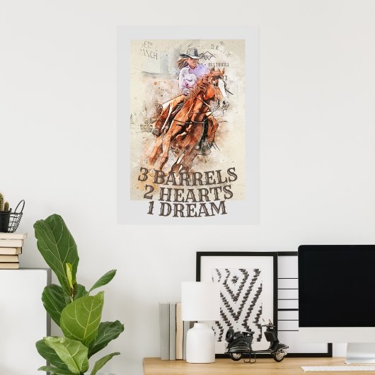 Barrel Racing Quote Poster (Heimbüro)