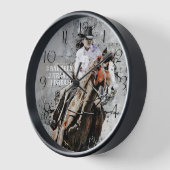 Barrel Racing Quote Uhr (Winkel)