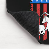 Barrel Racing Rodeo Riding US Independence Mousepad (Ecke)