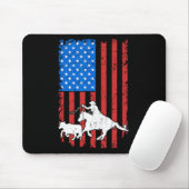 Barrel Racing Rodeo Riding US Independence Mousepad (Mit Mouse)