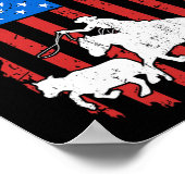 Barrel Racing Rodeo Riding US Independence Poster (Ecke)