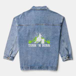 Barrel Racing Turn N Burn Horse Riding Jeansjacke