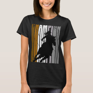 Barrel Racion Champion Reitsport Brown Cowgirl T-Shirt