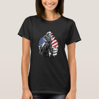 Barrel Riding Western Cowgirl T-Shirt
