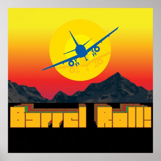 Barrel Roll Retro Canvas Print 1 Poster (Vorne)