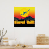 Barrel Roll Retro Canvas Print 1 Poster (Küche)