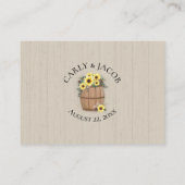 Barrel Sunflowers Wood Visitenkarte (Rückseite)