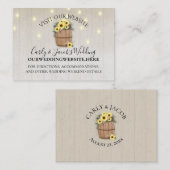 Barrel Sunflowers Wood Visitenkarte (Vorne/Hinten)