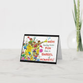 Barrel von Affen Fun Note Card Karte (Vorderseite)