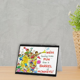 Barrel von Affen Fun Note Card Karte