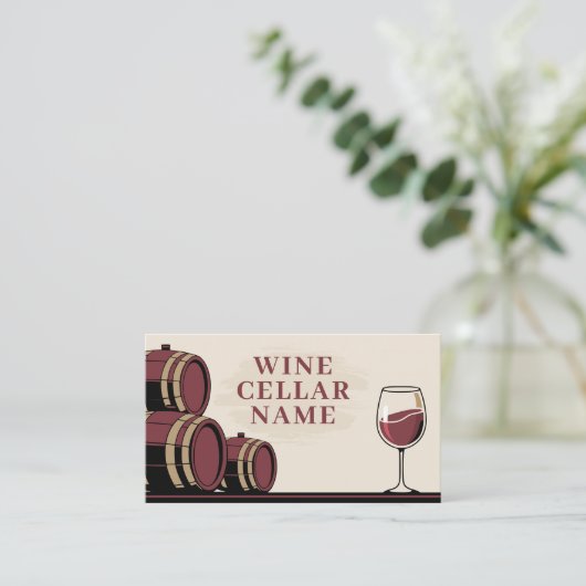 Barrels - Weinkeller Visitenkarte (Stehend Vorderseite)