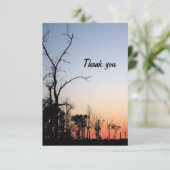 Barren Bäume bei Sonnenuntergang im Frühling Danke (Stehend Vorderseite)