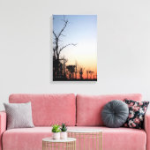 Barren Trees bei Sunset Canvas Print Leinwanddruck (Insitu (Wohnzimmer))