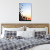 Barren Trees bei Sunset Canvas Print Leinwanddruck (Insitu (Schlafzimmer))
