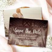 Barrennen mit String Lights Rustikale Hochzeit Save The Date