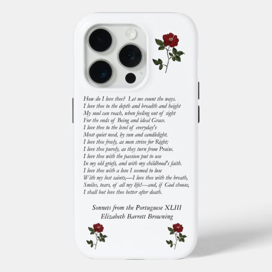 Barrett Browning - Sonnets aus Portugal 43 Case-Mate iPhone Hülle (Rückseite)
