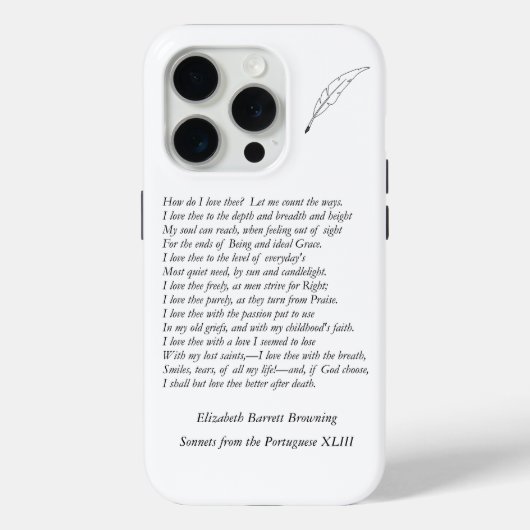 Barrett Browning - Sonnets aus Portugal 43 Case-Mate iPhone Hülle (Rückseite)