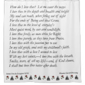 Barrett Browning - Sonnets aus Portugal 43 Duschvorhang (Vorderseite)