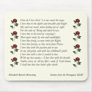 Barrett Browning - Sonnets aus Portugal 43 Mousepad