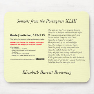 Barrett Browning - Sonnets aus Portugal #43 Mousepad