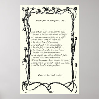 Barrett Browning - Sonnets aus Portugal 43 Poster