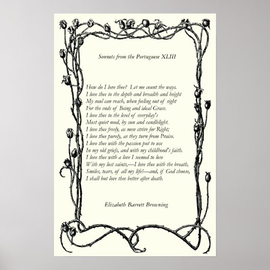 Barrett Browning - Sonnets aus Portugal 43 Poster (Vorne)