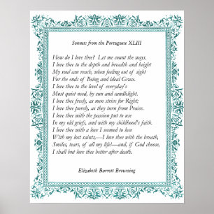 Barrett Browning - Sonnets aus Portugal 43 Poster