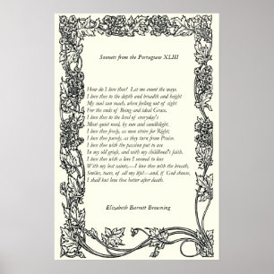 Barrett Browning - Sonnets aus Portugal 43 Poster