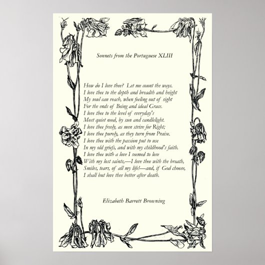 Barrett Browning - Sonnets aus Portugal 43 Poster (Vorne)