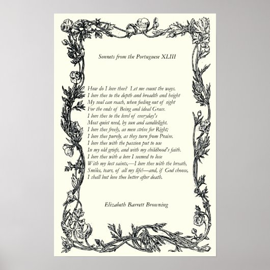 Barrett Browning - Sonnets aus Portugal 43 Poster (Vorne)