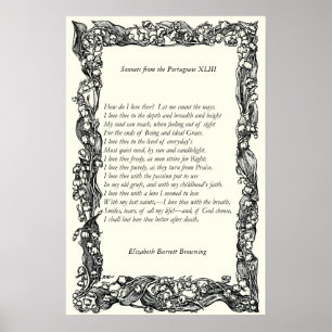 Barrett Browning - Sonnets aus Portugal 43 Poster