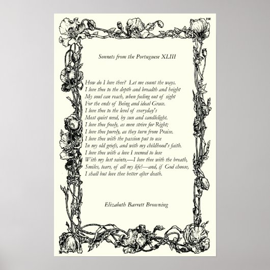 Barrett Browning - Sonnets aus Portugal 43 Poster (Vorne)