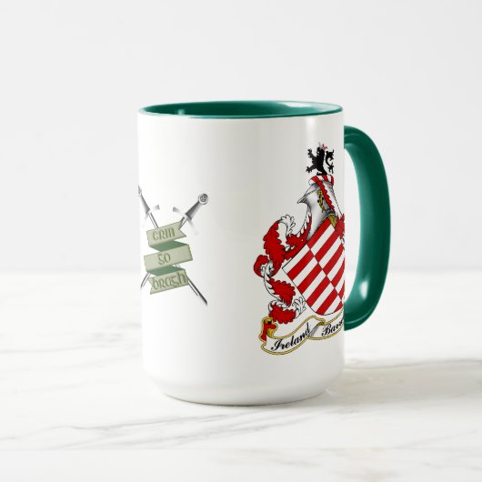 Barrett Irish Coat of Arms Personalisiert Tasse (VorderseiteRechts)