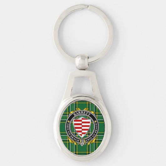 Barrett Irish Shield Personalisiert Key Rings Schlüsselanhänger (Vorderseite)