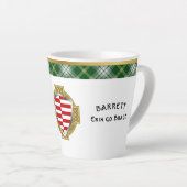 Barrett Irish Shield & Tartan Personalisiert Milchtasse (Rechte Ecke)