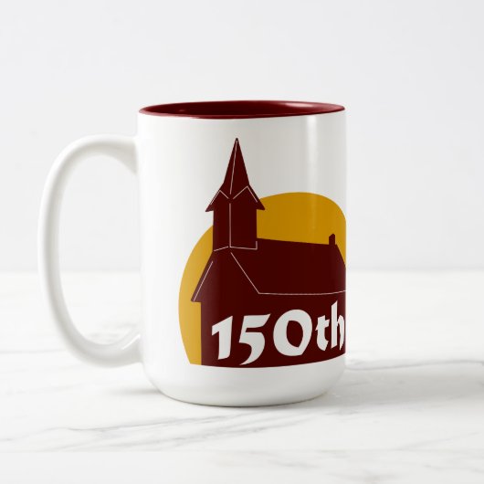 Barrett's Chapel 150th Anniversary Coffee Mug Zweifarbige Tasse (Links)