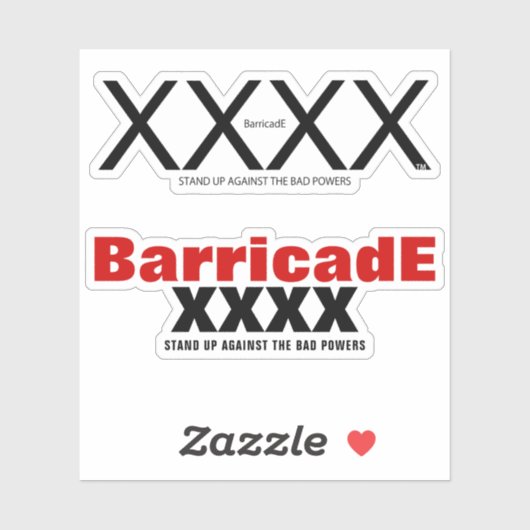 Barricade XXXX Aufkleber (Blatt)