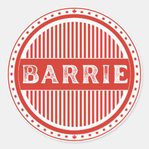 Barrie City Pride Emblem – Kanadische Identität Runder Aufkleber
