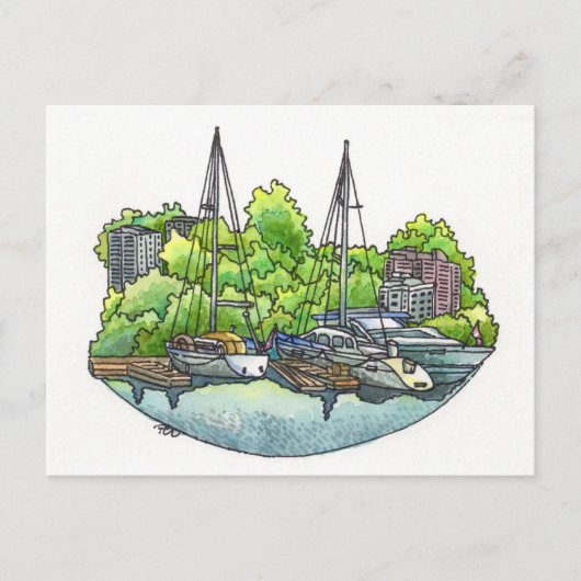 Barrie Marina Postkarte (Vorderseite)