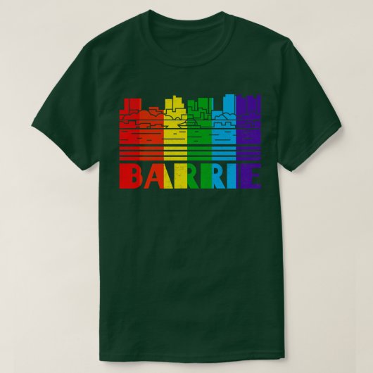 Barrie Pride Barrie LGBT-Geschenk LGBTQ-Supporter- T-Shirt (Design vorne)