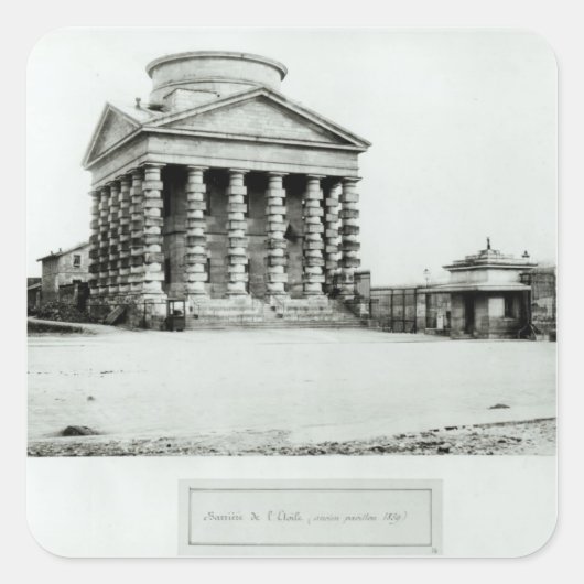 Barriere de l'Etoile, Paris, 1858-78 Quadratischer Aufkleber (Vorderseite)
