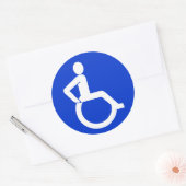 Barrierefreiheitszeichen für Rollstühle Runder Aufkleber (Umschlag)